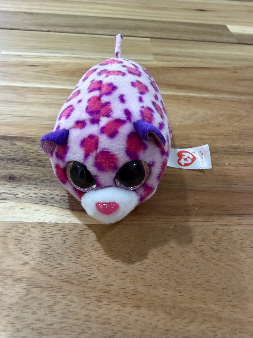 Ty Pink and Purple Leopard Olivia Beanie Boo Teeny Plush